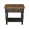 International Concepts Rectangle Vista Side Table, 24 W, 14 L, 24 in H, Wood, Hickory/Washed Coal OT45-15E2 - alternate 2
